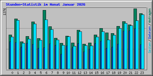 Stunden-Statistik im Monat Januar 2026