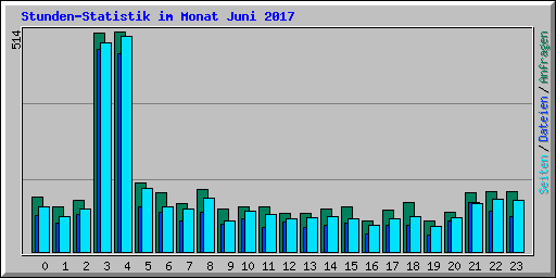 Stunden-Statistik im Monat Juni 2017